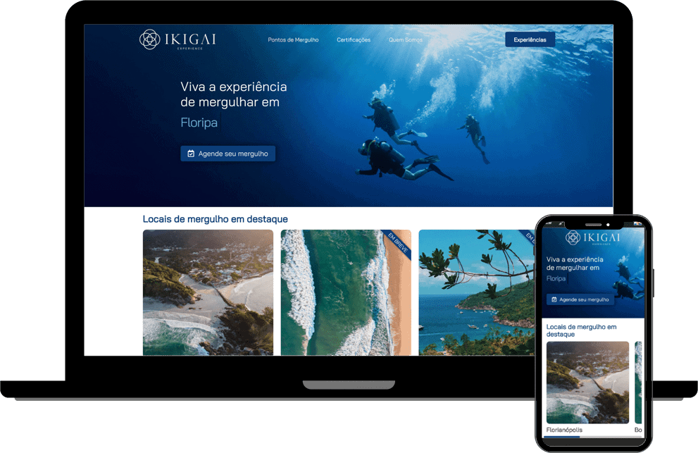plataforma agendamento mergulho